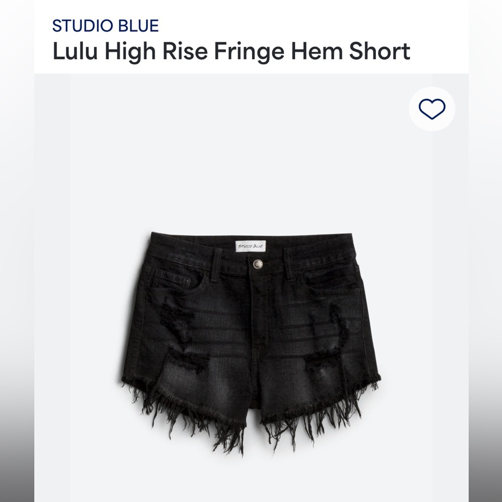 Black Jean shorts. Size 27. Like new.